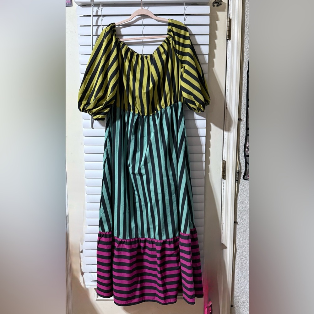 Bold Striped Maxi Dress. Make and offer and it just might work.